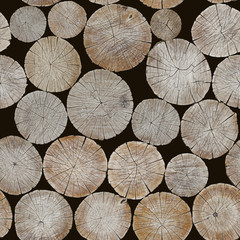 The background of logs. Seamless image