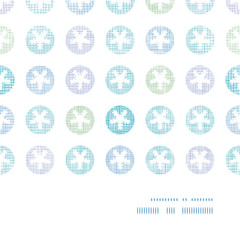 Abstract Textile Snowflakes Dots Horizontal Frame Seamless