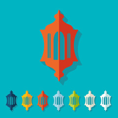 Flat design: lantern