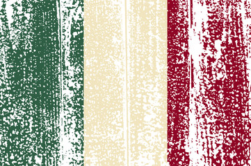 Italian grunge flag. Vector illustration