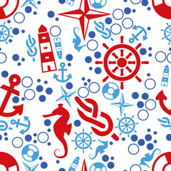 marine seamless pattern