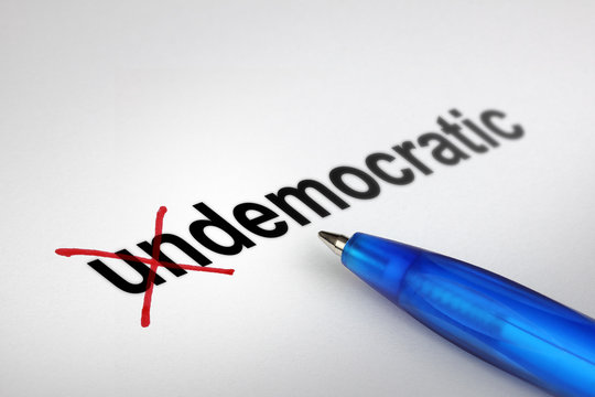 Changing the meaning of word. Undemocratic into Democratic.