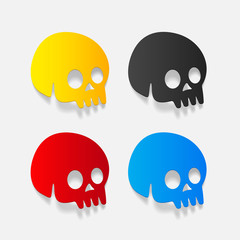 realistic design element: skull