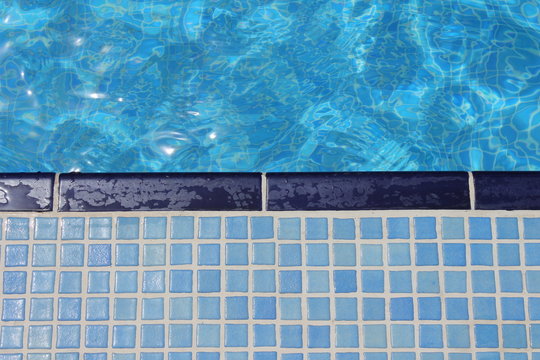 poolside background Swimming pool background water and tiles with copy space stock, photo, photograph, picture, image