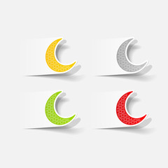 realistic design element: moon