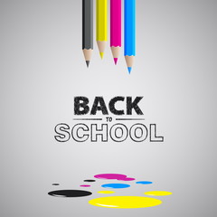 Welcome back to school. Vector illustration. Card design