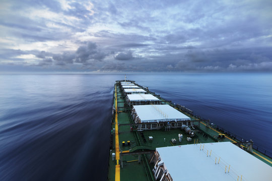 Bulk carrier underway