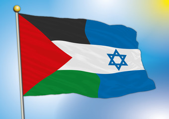 palestine israel mix fantasy flags