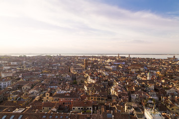 Naklejka premium Suggestive Aerial View of Venice