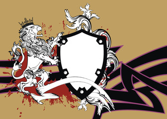 lion heraldic coat of arms lion tattoo background3