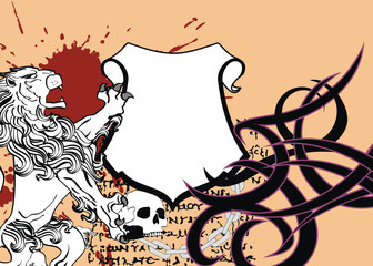 lion heraldic coat of arms lion tattoo background