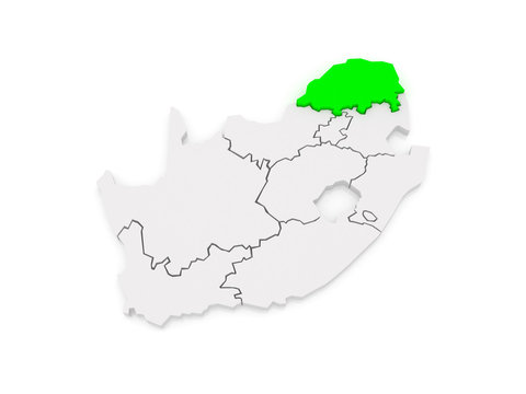Map of Limpopo (Polokwane). South Africa.