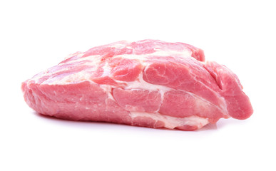 Pork  on a white background
