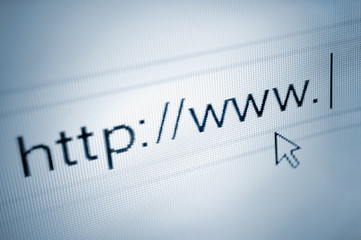 cursor pointing at http www text in browsing browser address bar