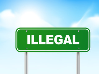 3d illegal road sign