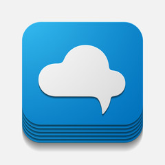 Obraz premium square button: bubble