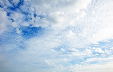 blue sky with clouds closeup