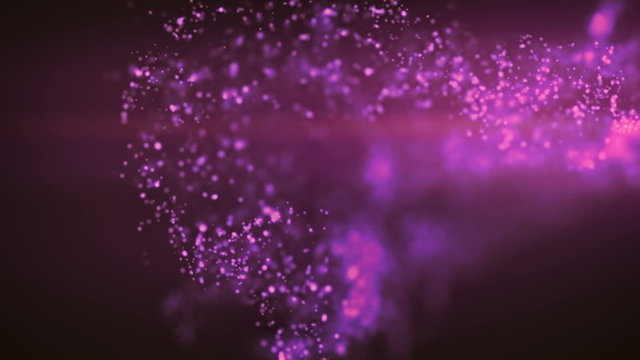 Abstraction Dark Purple Particles With Purple Glitter