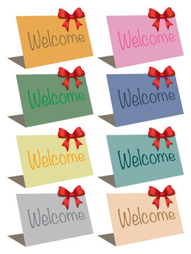 Vector welcome cards