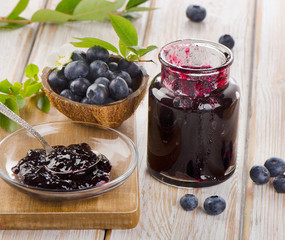 Fresh blueberries jam