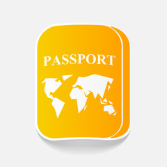 realistic design element: passport