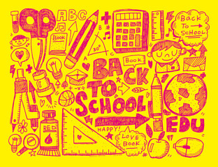 doodle back to school background