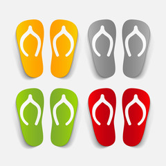 realistic design element: slippers
