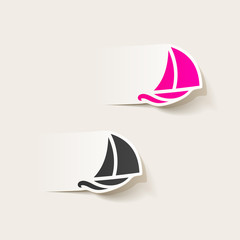 realistic design element: sailboat