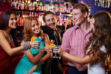In the bar