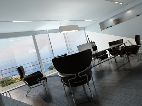 Contemporary office conference room interior