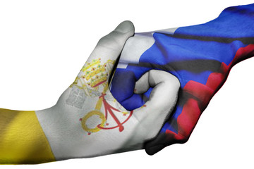 Handshake between Vatican City and Russia