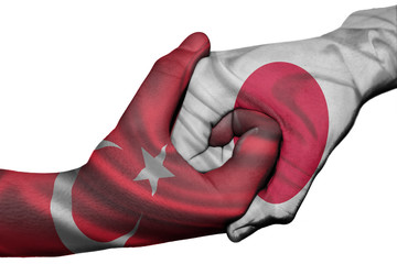 Handshake between Turkey and Japan