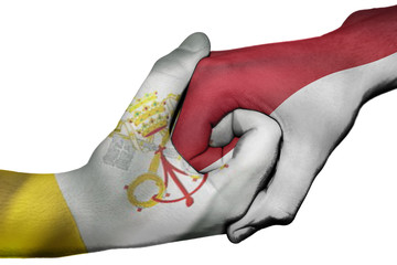 Handshake between Vatican City and Indonesia