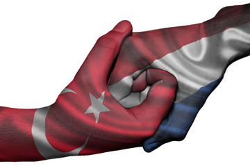 Handshake between Turkey and Netherlands