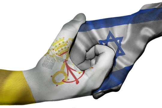 Handshake between Vatican City and Israel