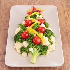 vegetable christmas tree