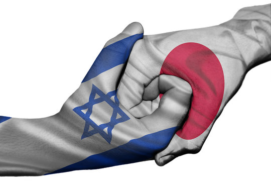 Handshake between Israel and Japan