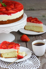 Cake mousse strawberry