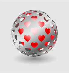 Silver ball elegant icon