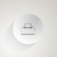 Flat vector icon for toaster