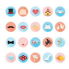 Wedding icons set. Illustration eps10