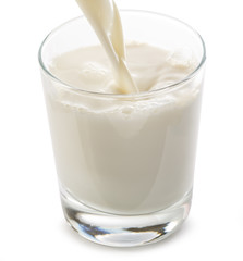 Pouring milk into glass