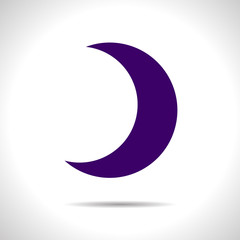 Vector moon icon. Eps10