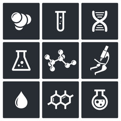 Chemistry icon set