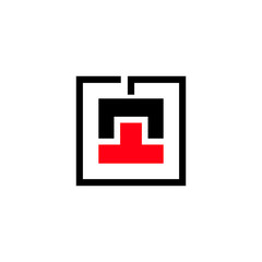 Loading and unloading of goods abstract sign