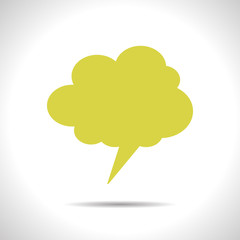 Vector callout cloud icon. Eps10