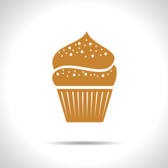Vector cupcake icon. Eps10