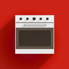 Flat illustration of oven