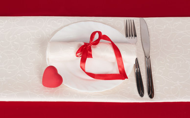Valentine Day table setting