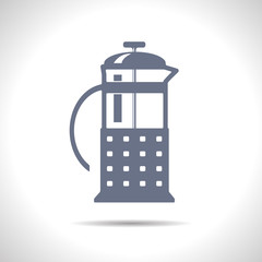 Vector teapot icon. Eps10
